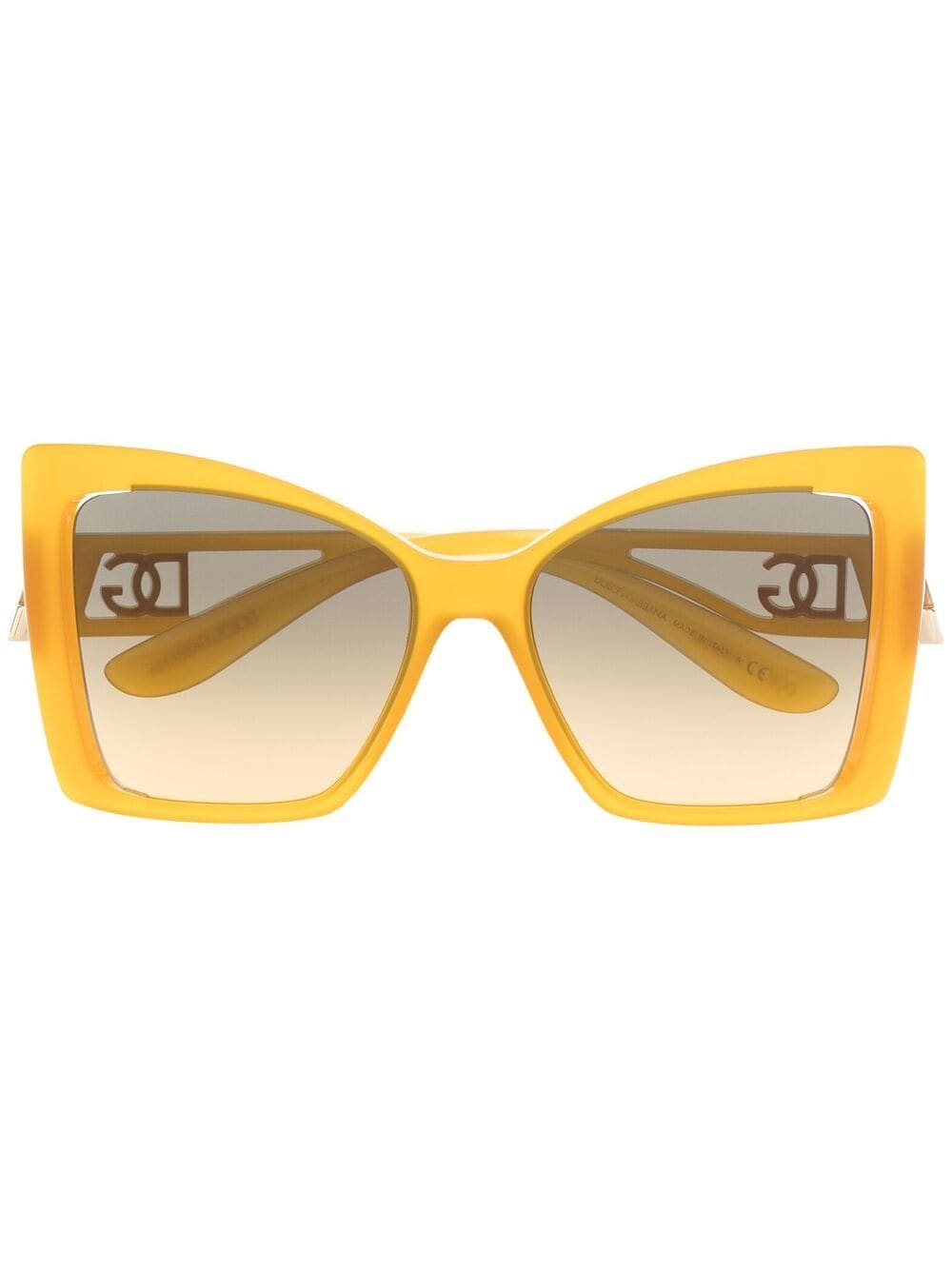 фото Dolce & gabbana eyewear солнцезащитные очки в массивной оправе с логотипом