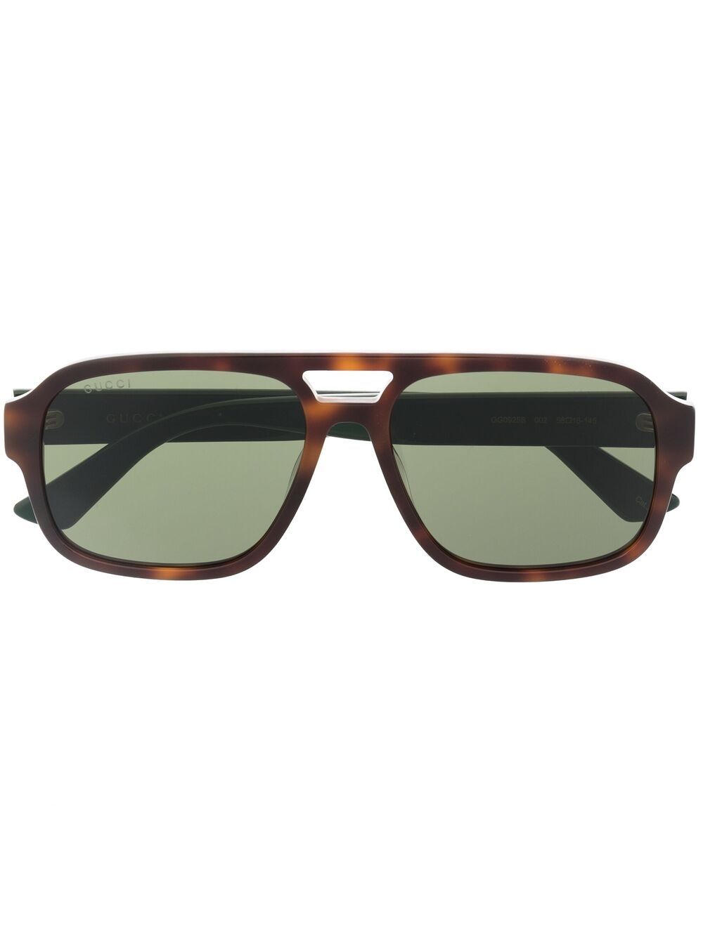 Gucci Tortoiseshell-effect Web-stripe Sunglasses In Brown