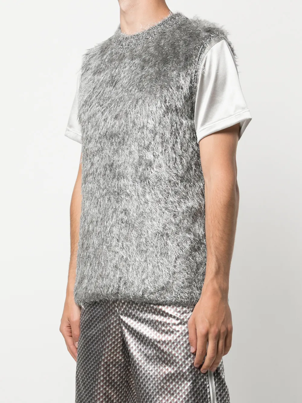фото Comme des garçons homme plus фактурный топ без рукавов