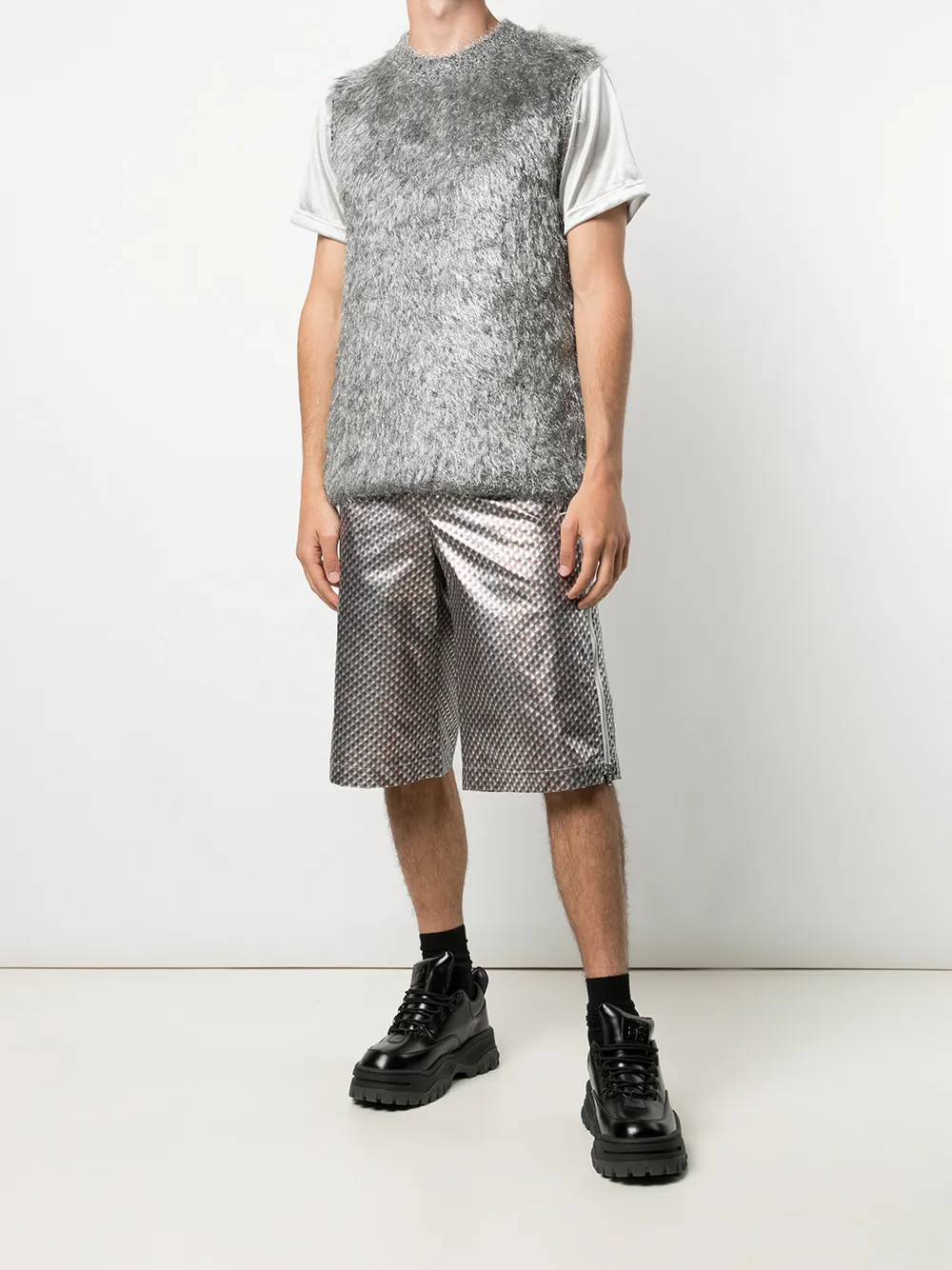 фото Comme des garçons homme plus фактурный топ без рукавов
