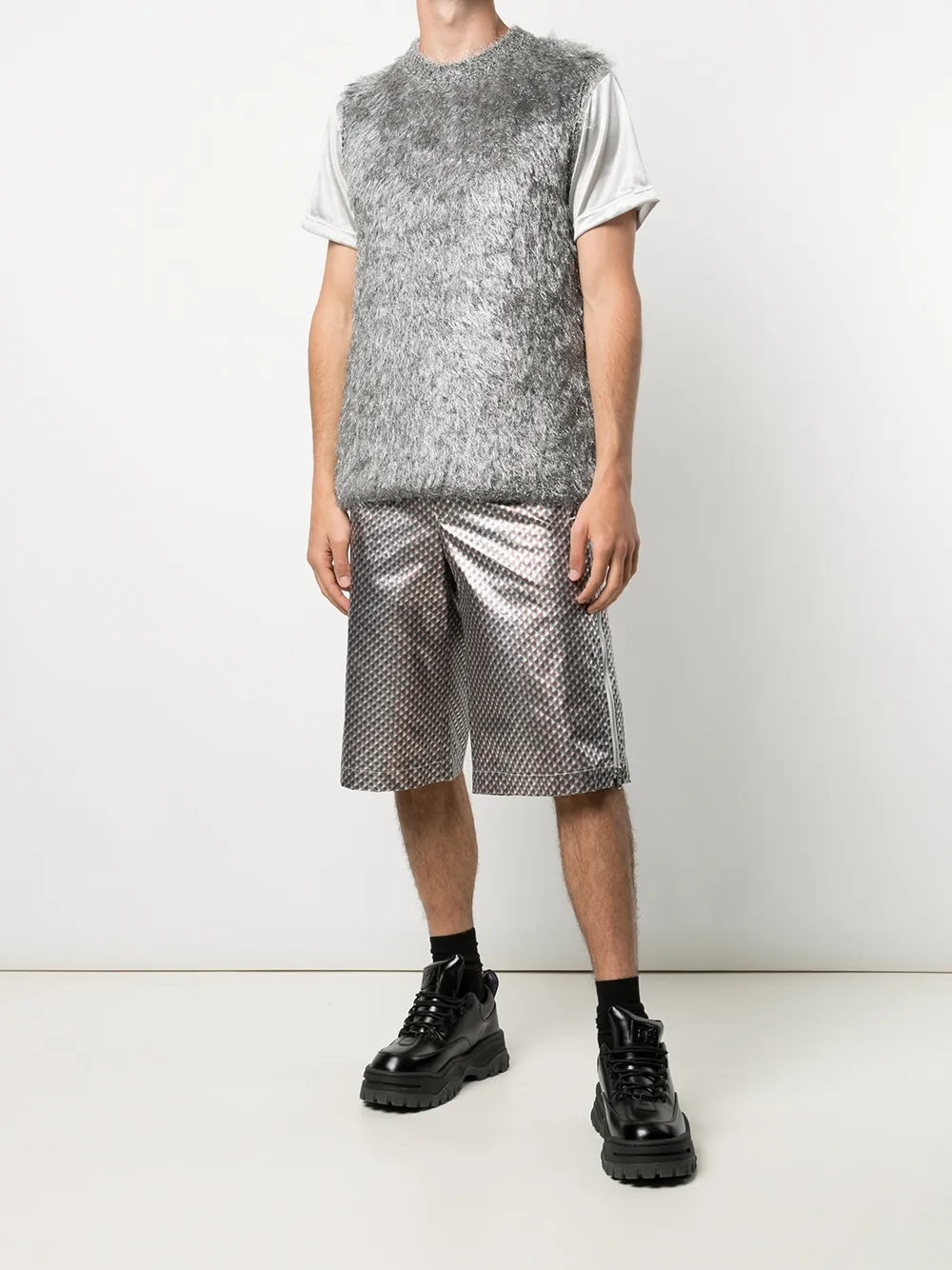 фото Comme des garçons homme plus фактурный топ без рукавов