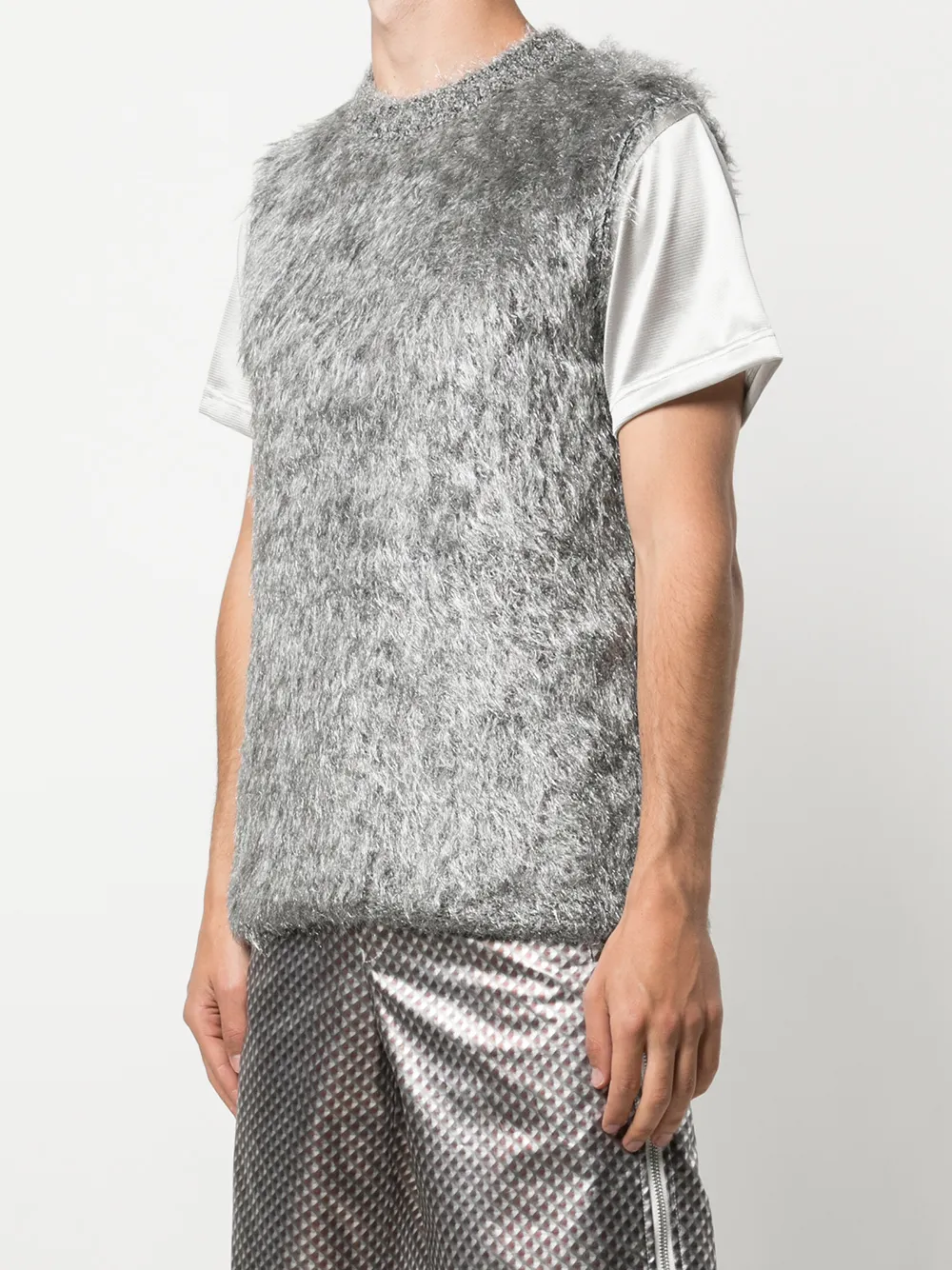 фото Comme des garçons homme plus фактурный топ без рукавов
