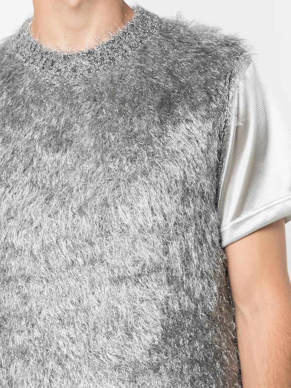 фото Comme des garçons homme plus фактурный топ без рукавов