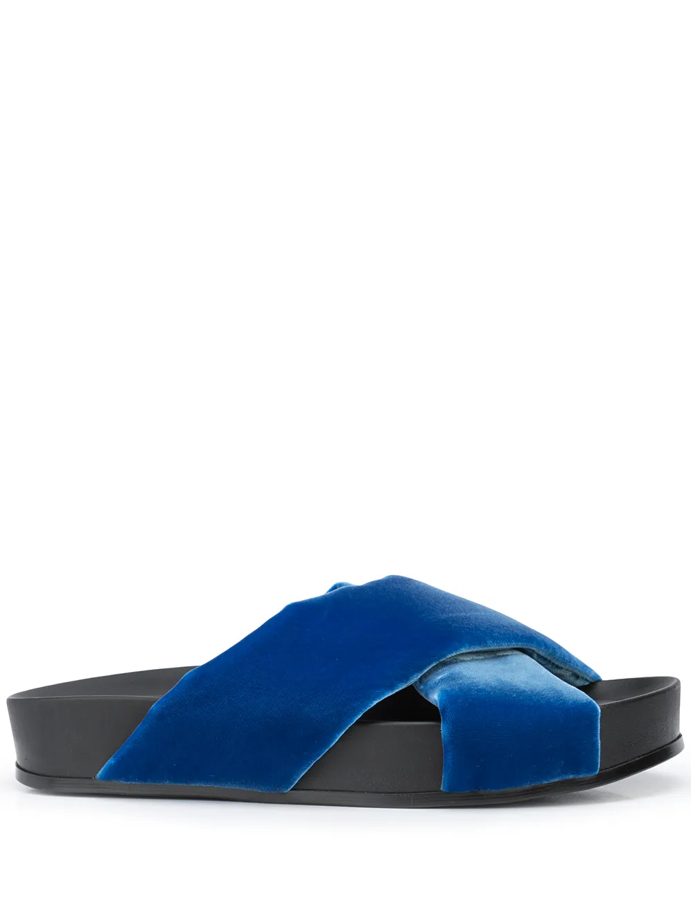 Madison.Maison criss-cross strap velvet sandals