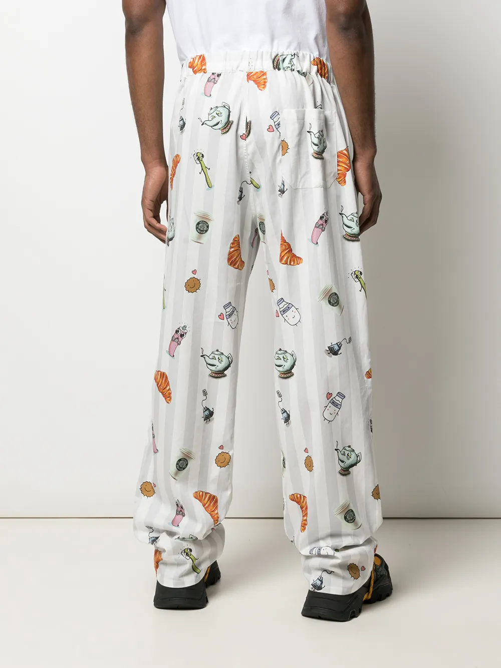 фото Vetements пижамные брюки с принтом