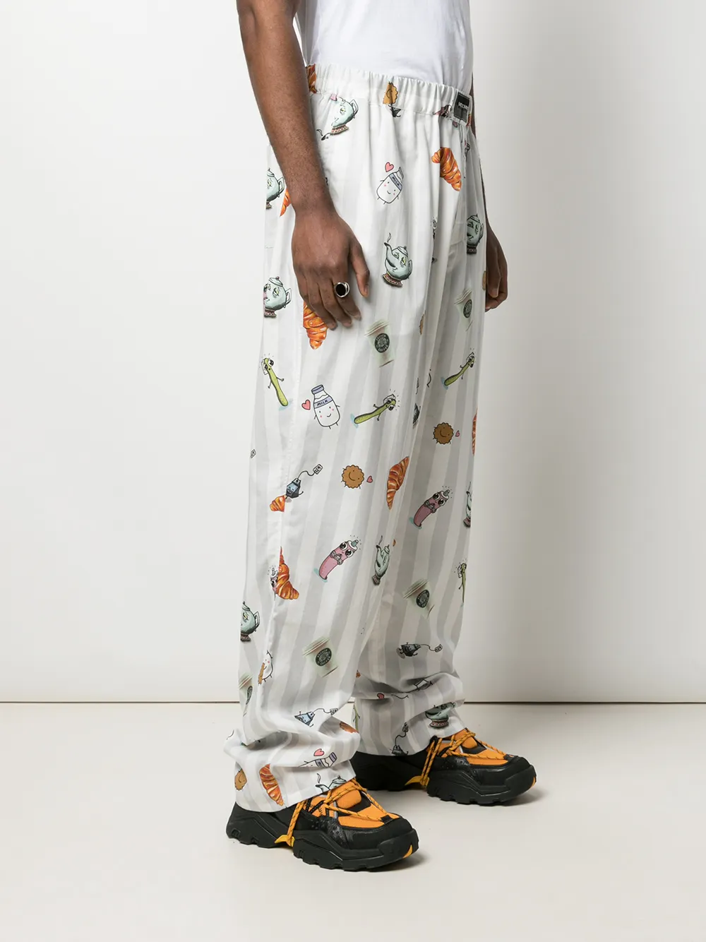 фото Vetements пижамные брюки с принтом