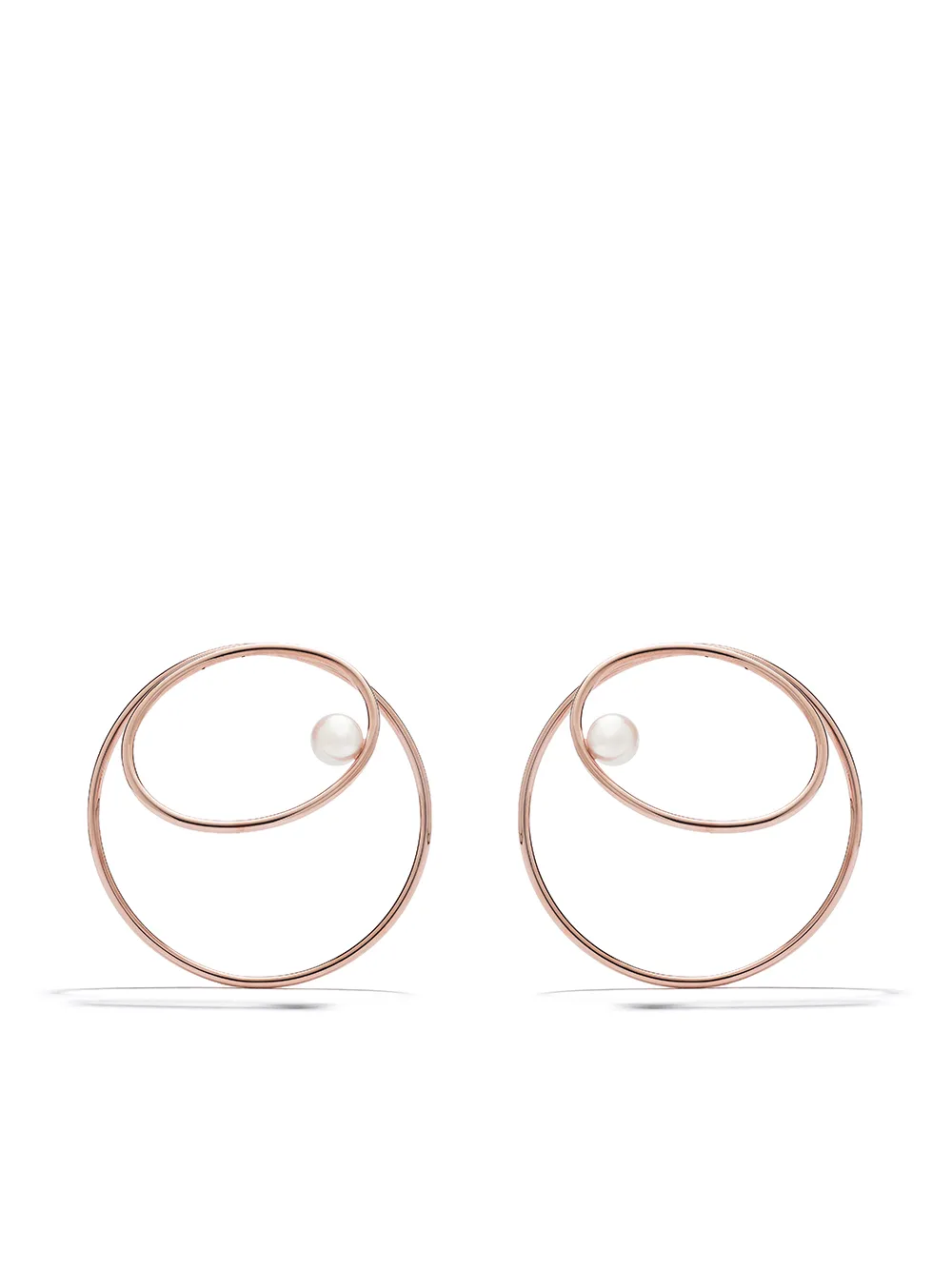 Shop Tasaki 18kt Rose And Yellow Gold  Atelier Nacreous Akoya Pearl Earrings