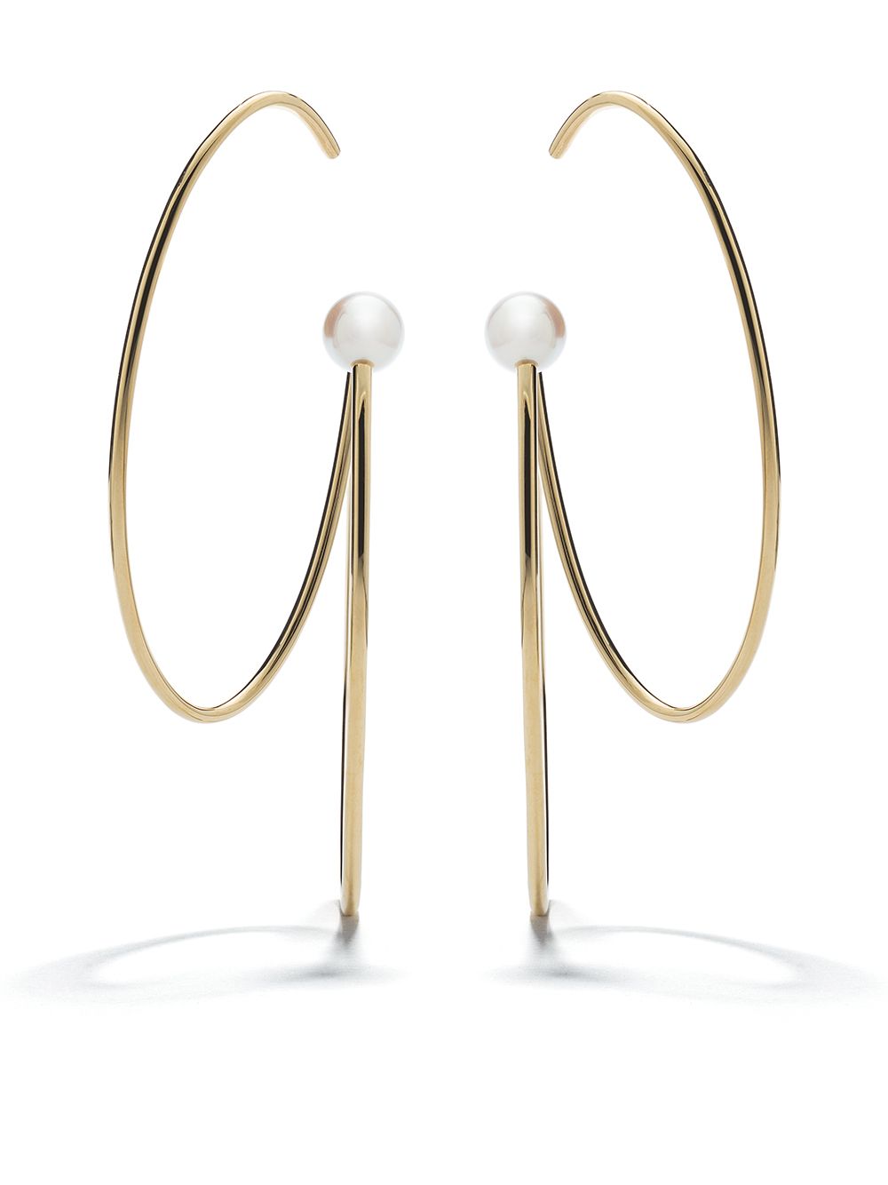 Tasaki 18kt Yellow Gold  Atelier Nacreous Akoya Pearl Earrings