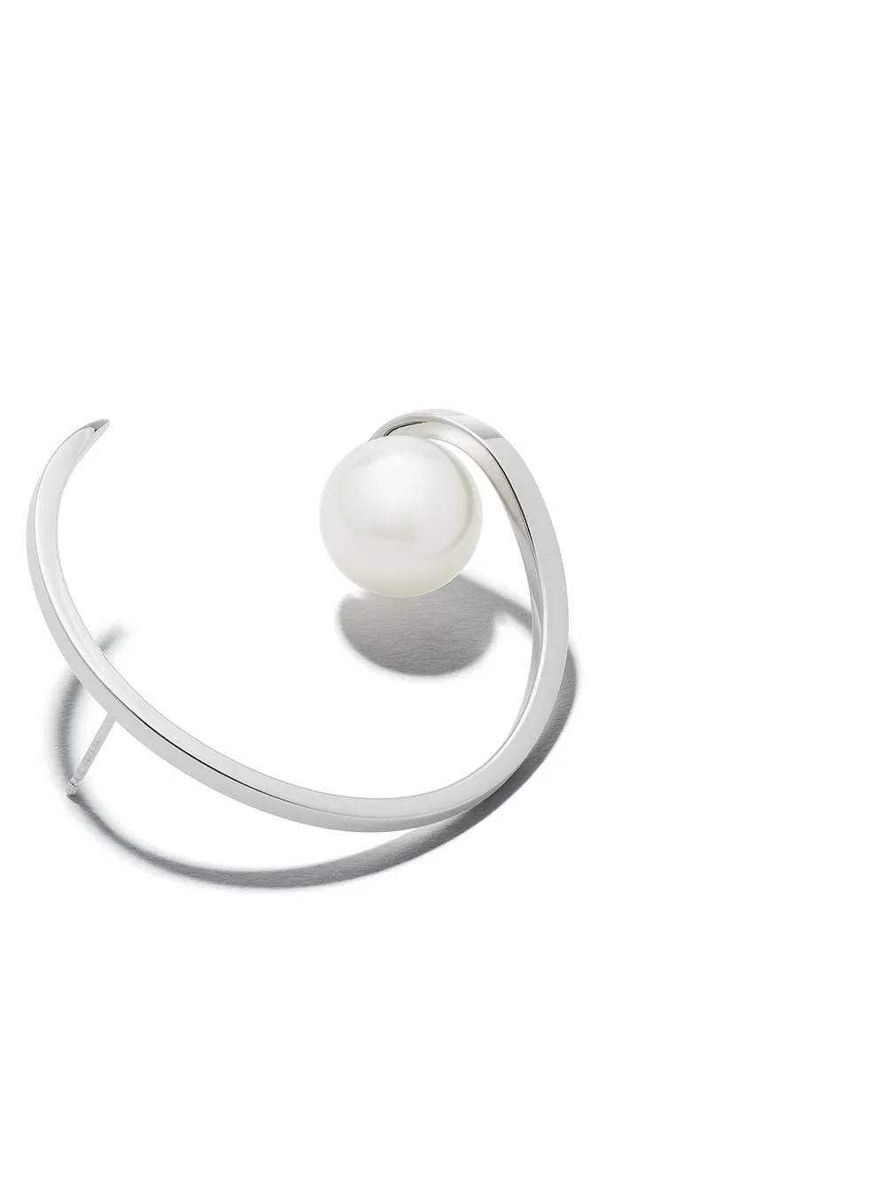 Tasaki 18kt White Gold Atelier Aurora South Sea Pearl Earrings In Silver