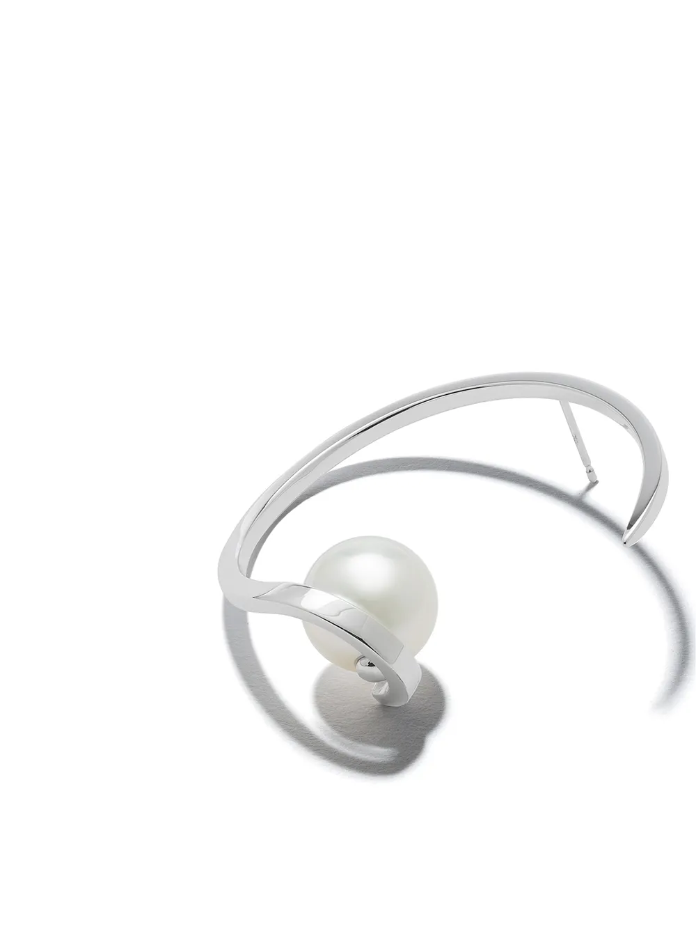 Tasaki 18kt White Gold Atelier Aurora South Sea Pearl Earrings In Silver