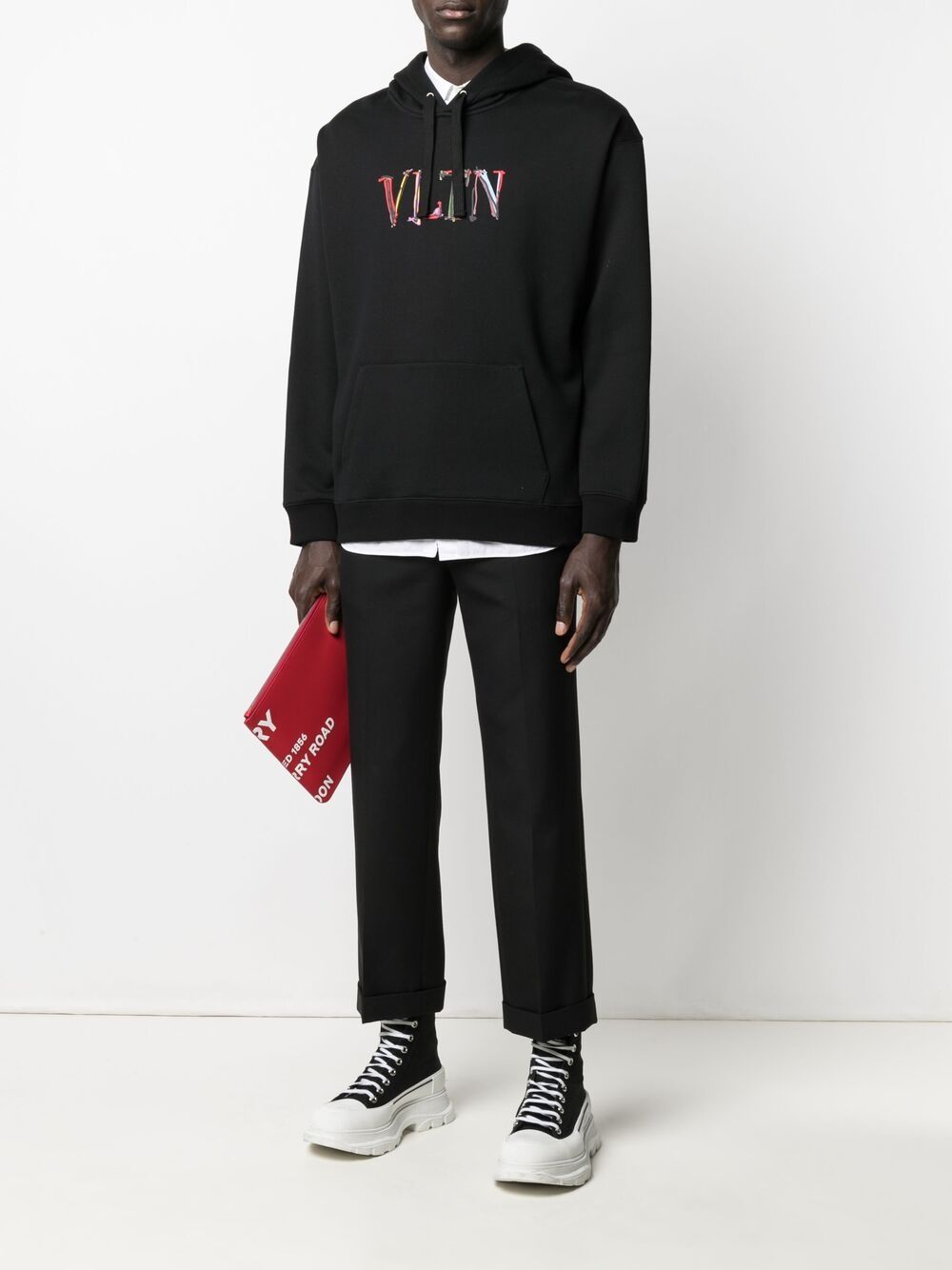 Shop Valentino hand-drawn logo hoodie with Express Delivery - FARFETCH