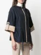Peserico contrast-trim short-sleeve jacket