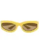 Изображение 1 из Bottega Veneta Eyewear затемненные солнцезащитные очки в овальной оправе
