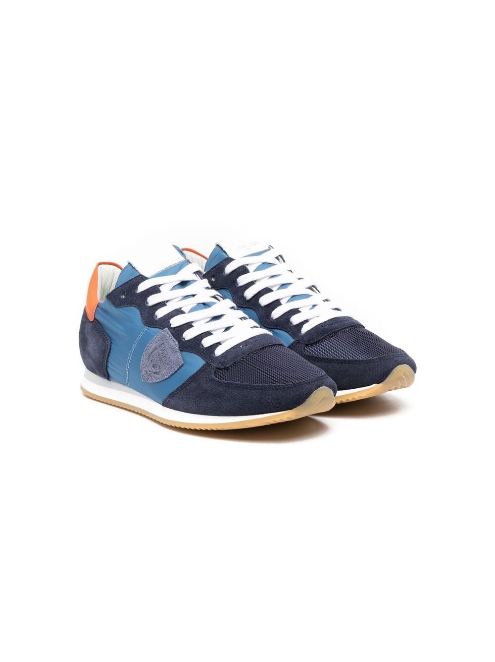 Philippe Model Teen Colour-block Suede Trainers In Blue