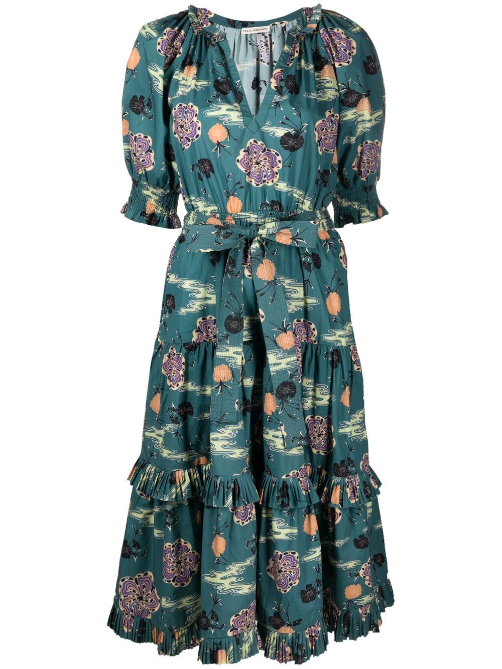 Ulla Johnson floral-print ruffle-trim Dress - Farfetch