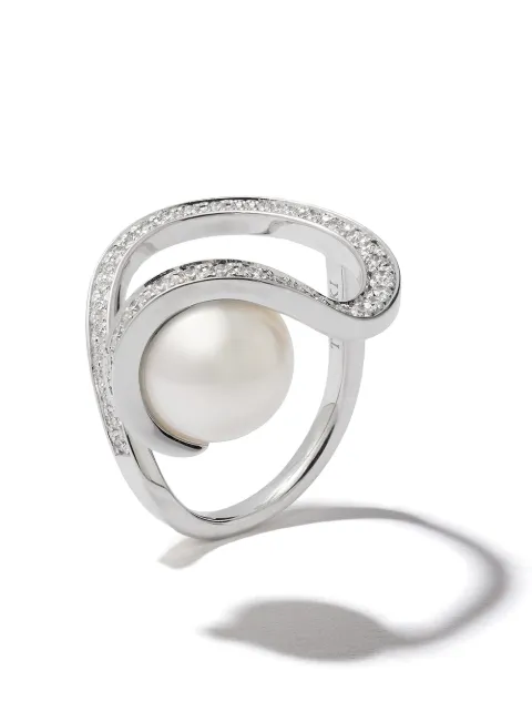 TASAKI 18kt white gold TASAKI Atelier Aurora South Sea pearl and diamond ring