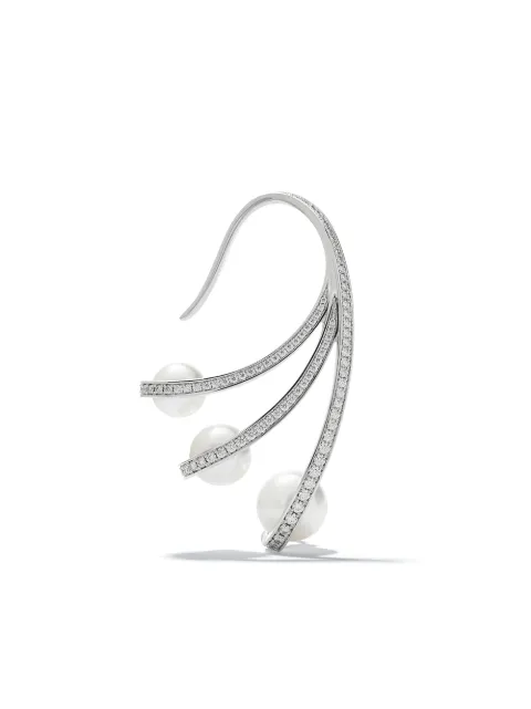 TASAKI 18kt white gold Aurora South Sea pearl and diamond ear clip