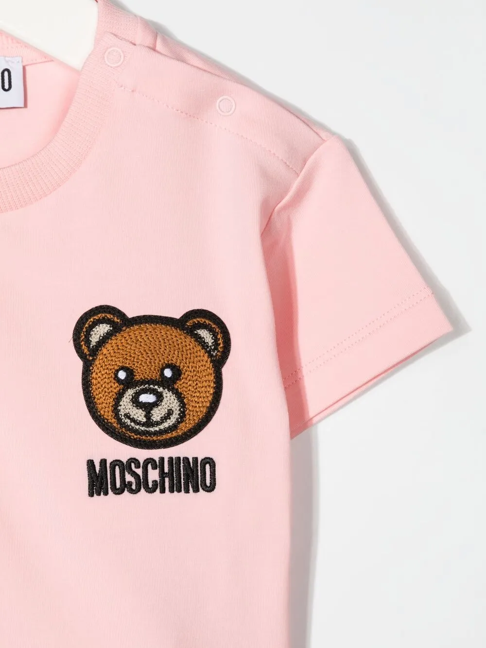 фото Moschino kids футболка с вышивкой teddy bear