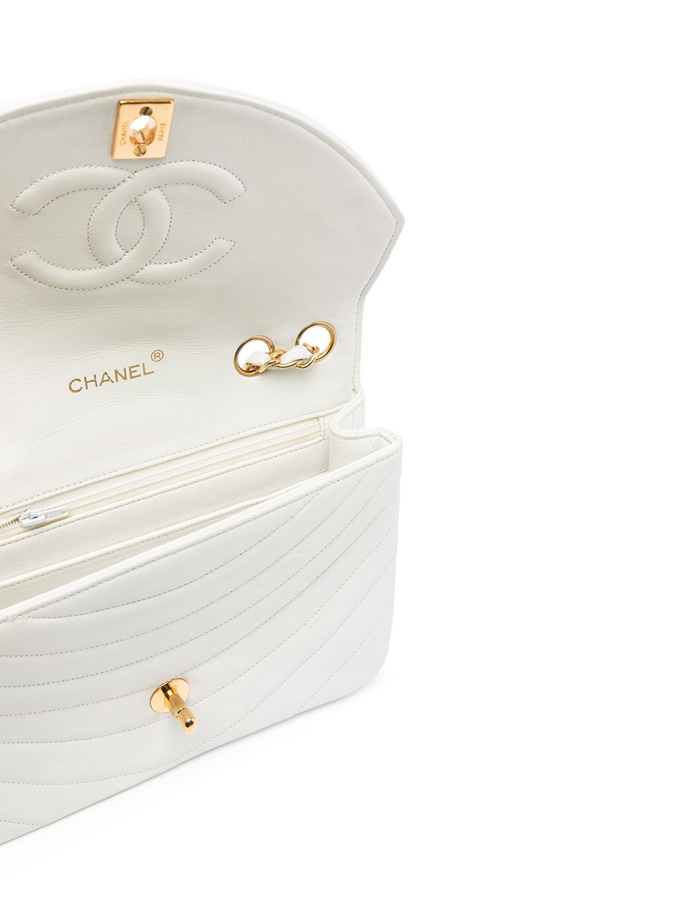 фото Chanel pre-owned стеганая сумка на плечо 1985-1993 года с логотипом cc