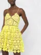 Self-Portrait lace-panelled mini dress