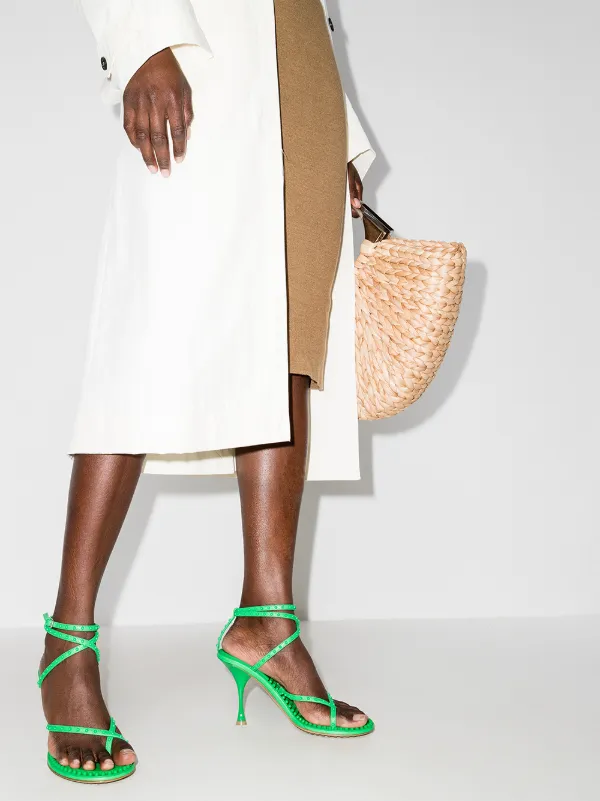 green bottega sandals