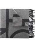 TOTEME large monogram scarf - Grey