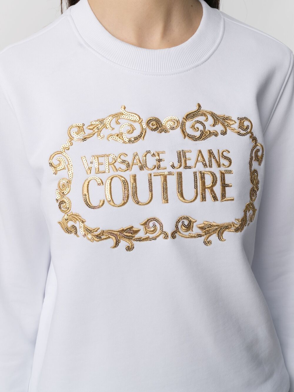 фото Versace jeans couture толстовка с круглым вырезом и логотипом