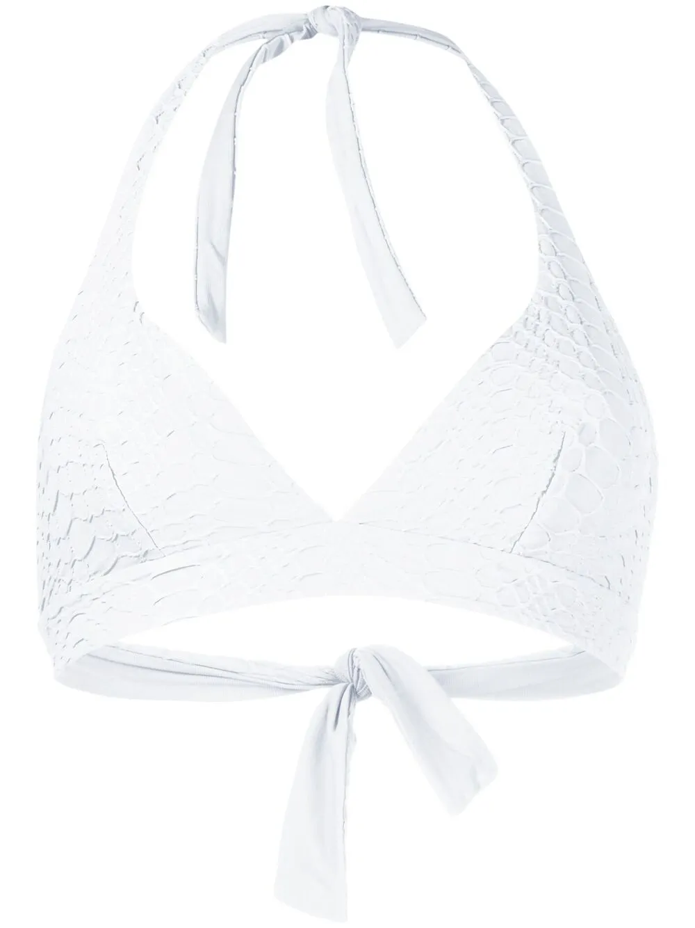Fisico Cristina Ferrari Mesh-panel Halterneck Bikini Top In White