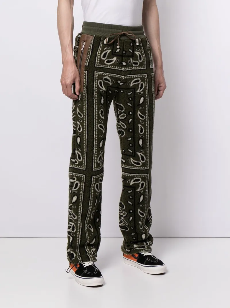 AMIRI bandana print joggers green | MODES