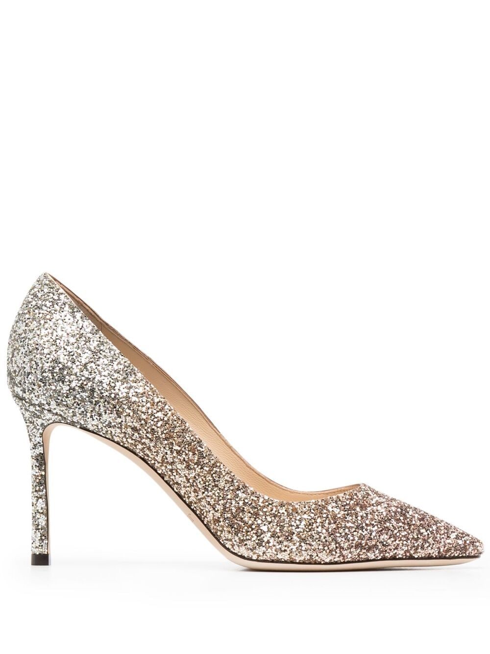 Jimmy Choo Gradient-effect Sequin-embellished Pumps In Gold