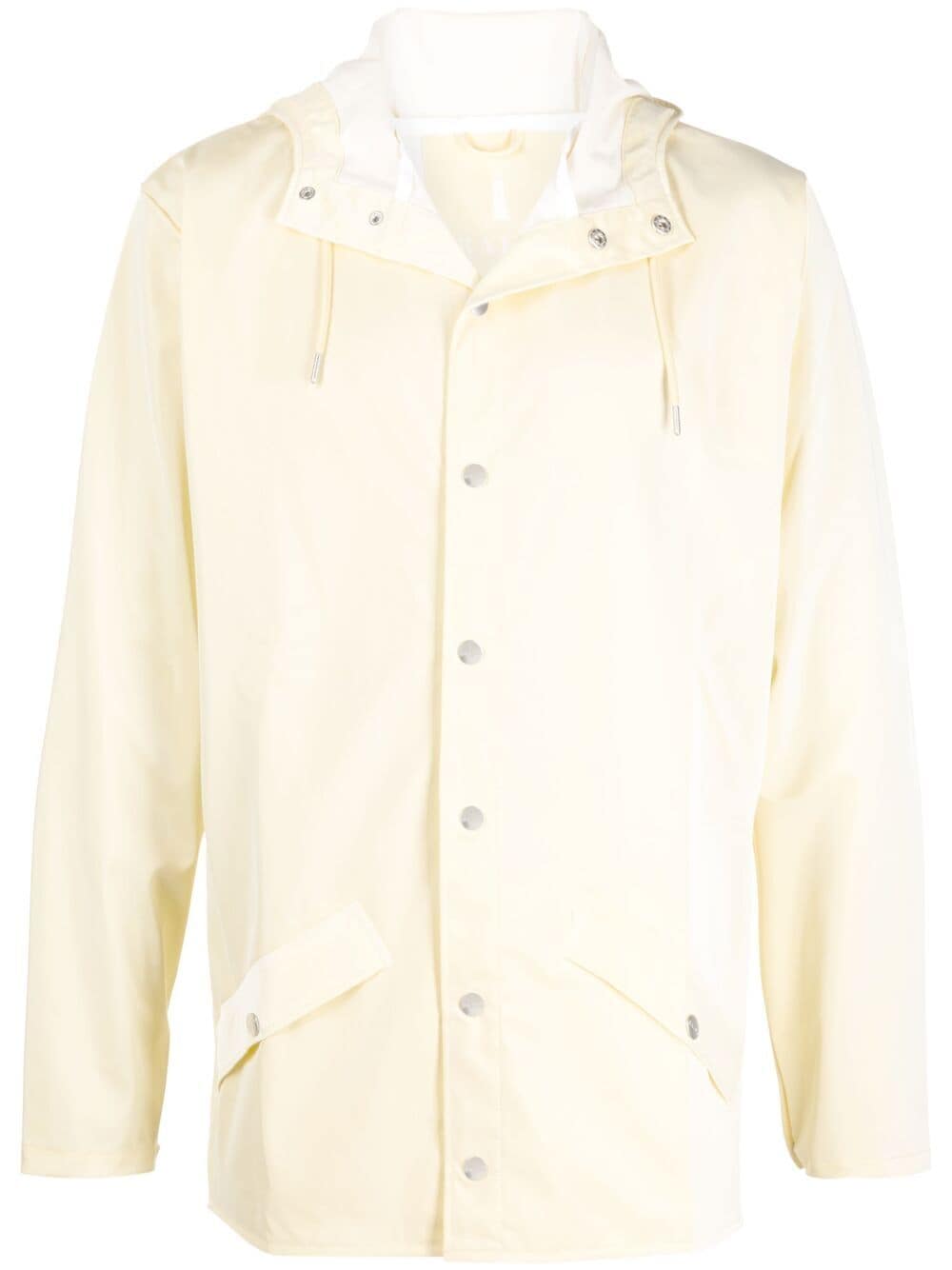 Rains Hooded Long-sleeved Rain Jacket In Neutrals