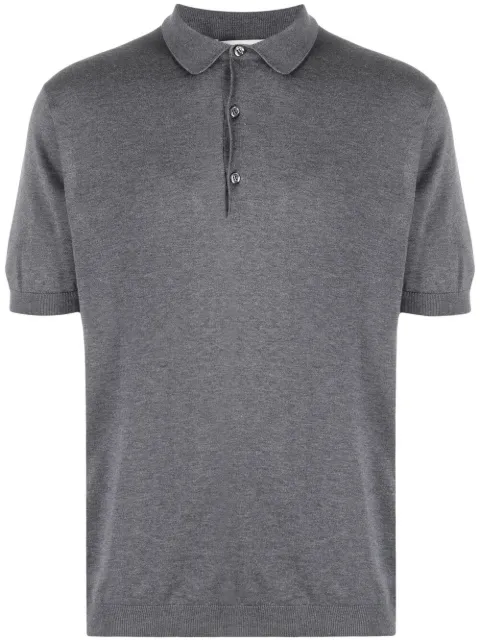 John Smedley Adrian ribbed-knit polo shirt