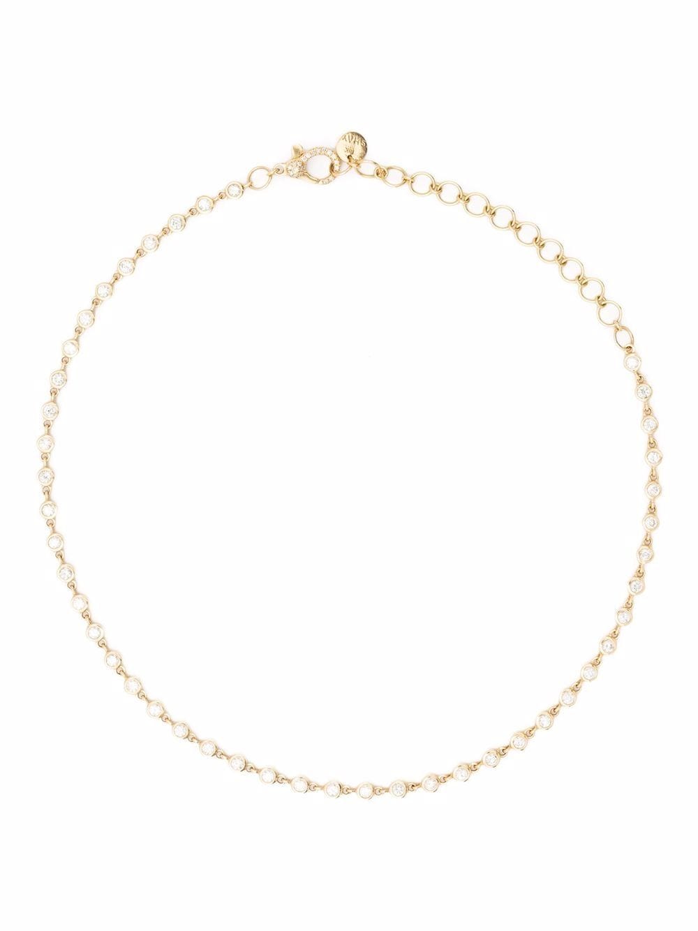 18kt yellow gold diamond choker necklace