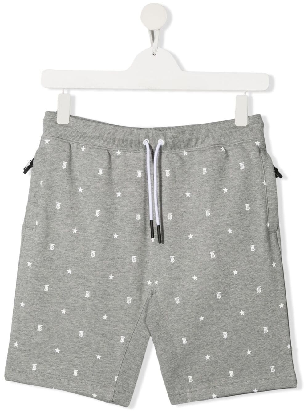 Burberry Star And Monogram Motif Shorts In Grau