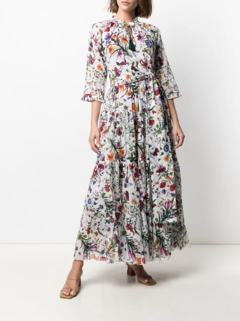 Samantha Sung Eden botanical print maxi dress - FARFETCH