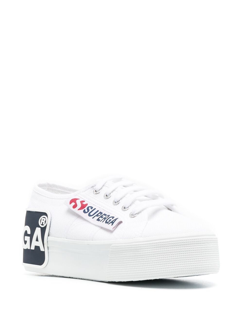 фото Superga logo-patch platform sneakers