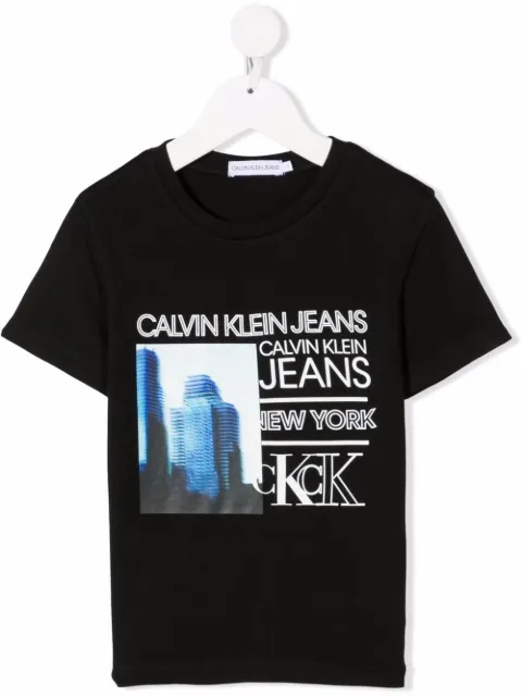Calvin Klein Kids New York photo T-shirt 