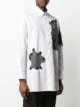 Yohji Yamamoto abstract button patch-detail shirt