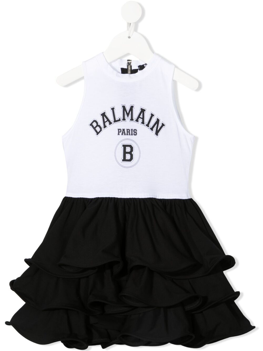 фото Balmain kids платье с оборками и логотипом