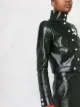 Courrèges high-shine cropped jacket