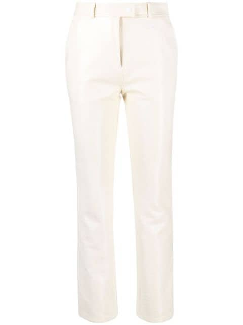 Courrèges high-shine straight trousers