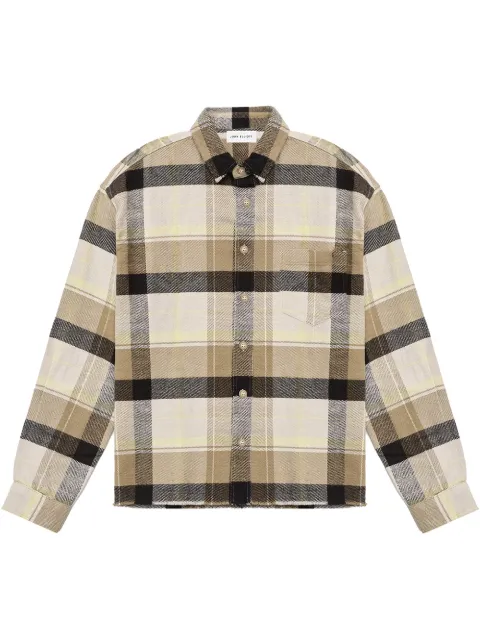 John Elliott قميص بأزرار وطبعة كاروهات