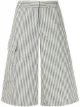 Image 1 of Tibi striped wide-leg shorts