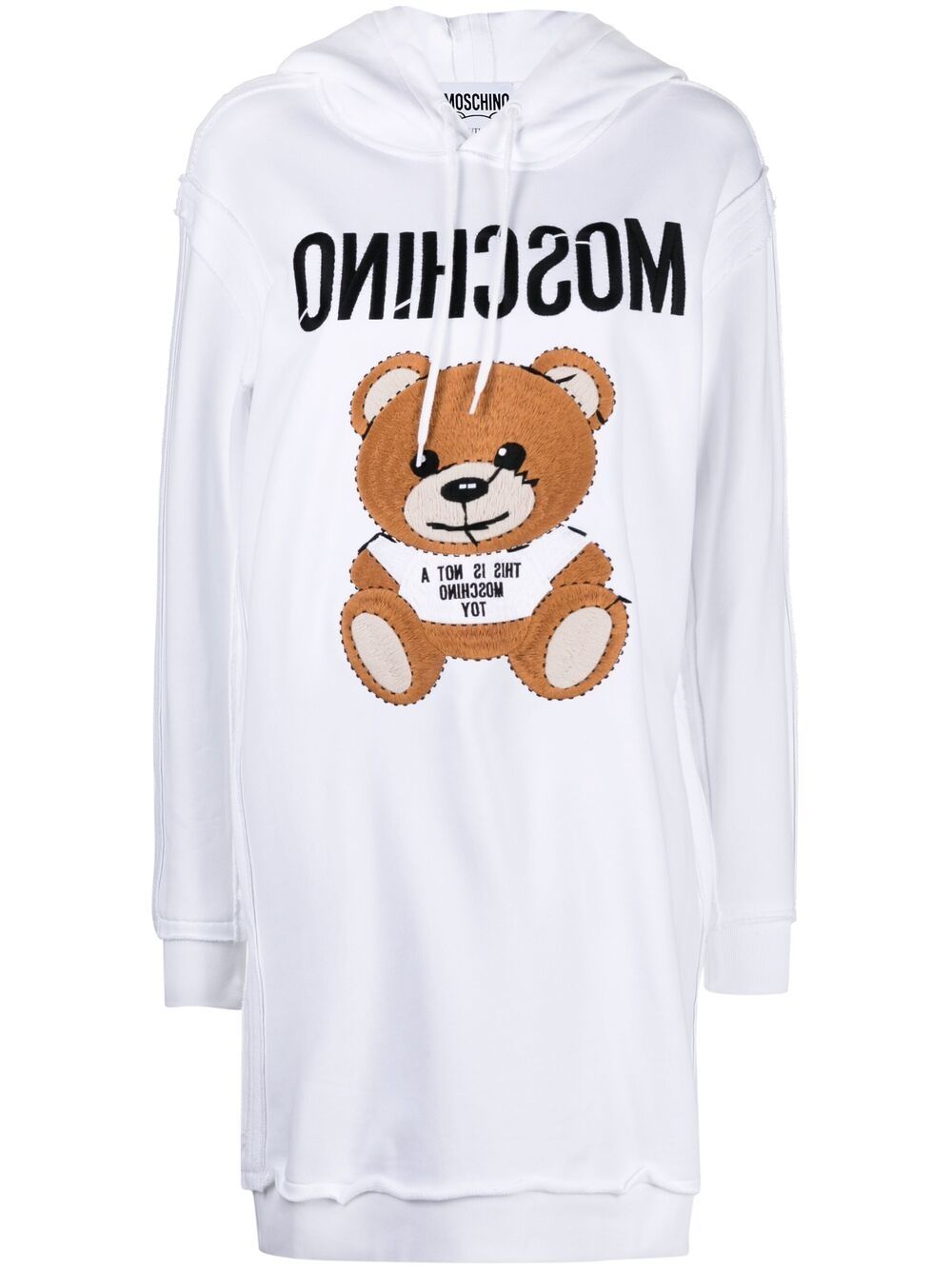 фото Moschino платье-худи с нашивкой teddy bear