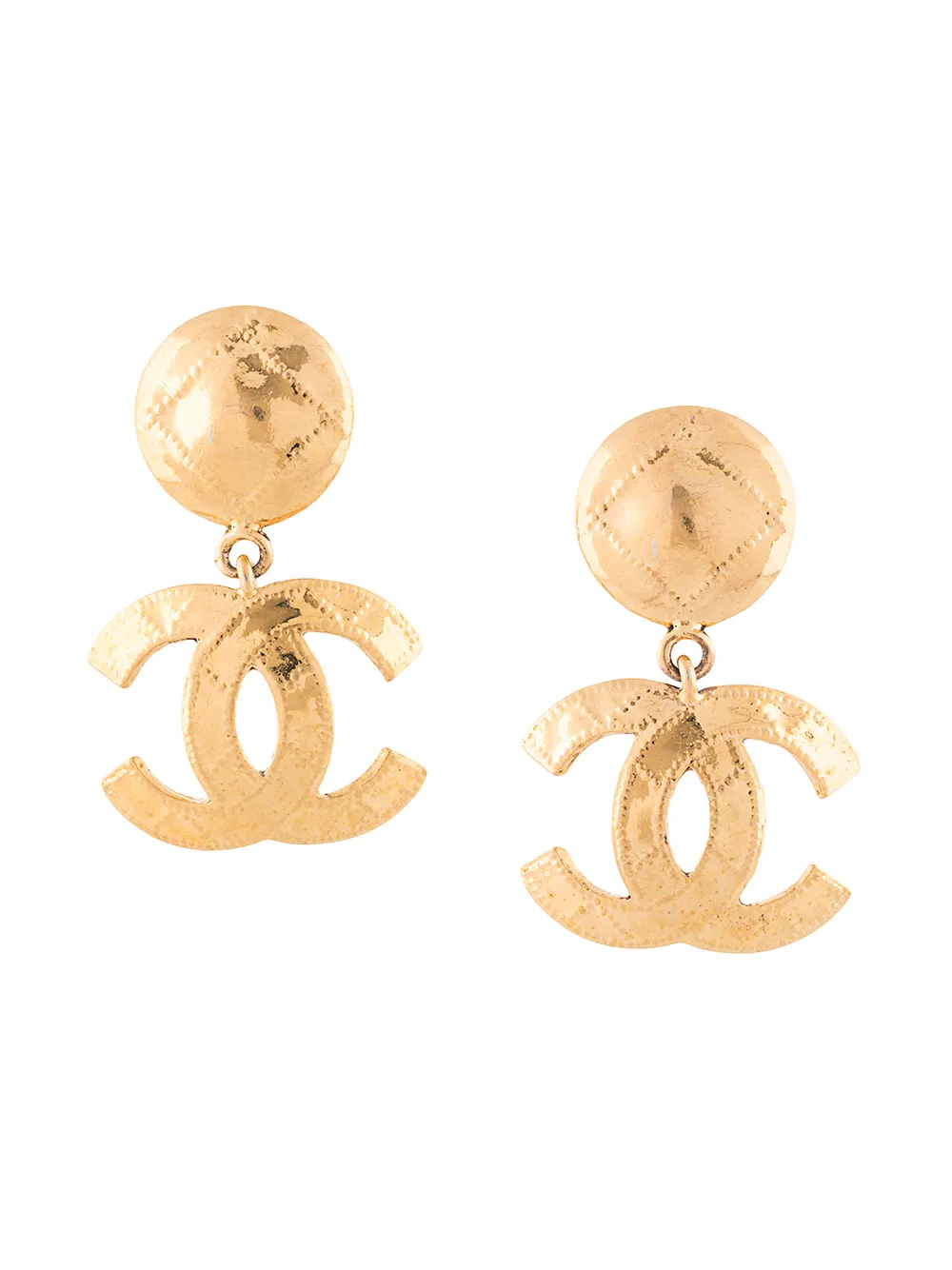 Image 1 of Chanel Pre-Owned 1994 CC dangling clip-on earrings