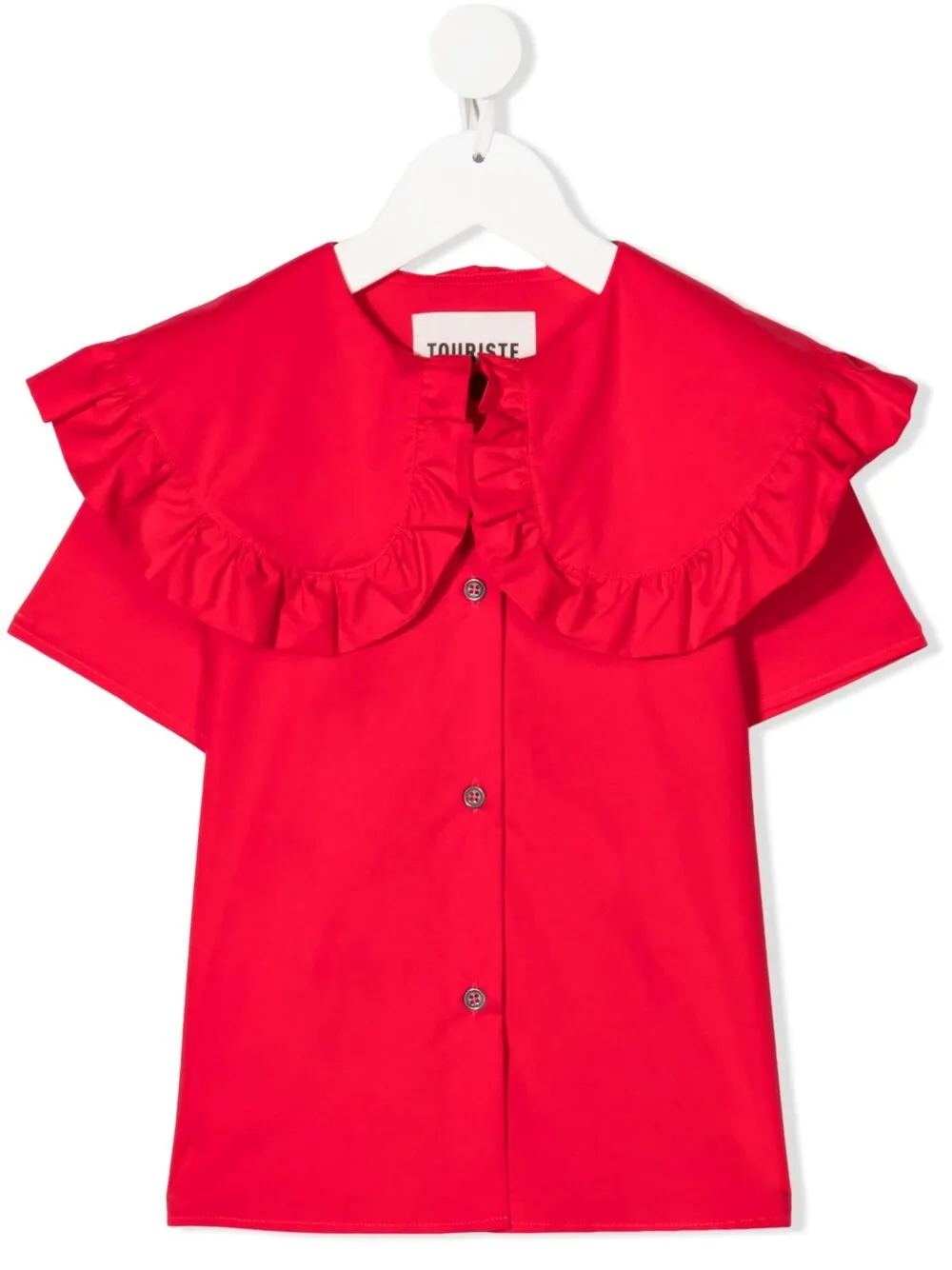Touriste блузка с короткими рукавами и оборками