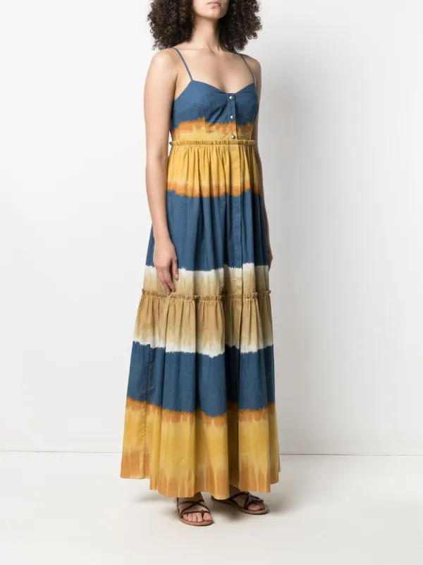 cotton tie dye maxi dress
