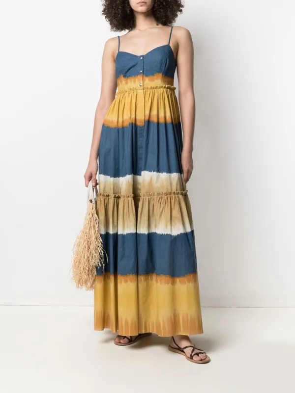 cotton tie dye maxi dress