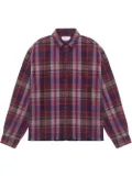 John Elliott check-print button-up shirt - Red