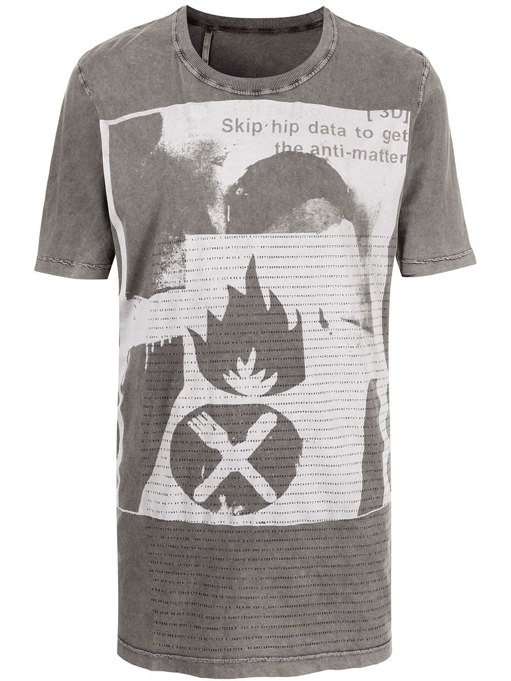 11 By Boris Bidjan Saberi X Massive Attack Bleached-effect T-shirt In Grey